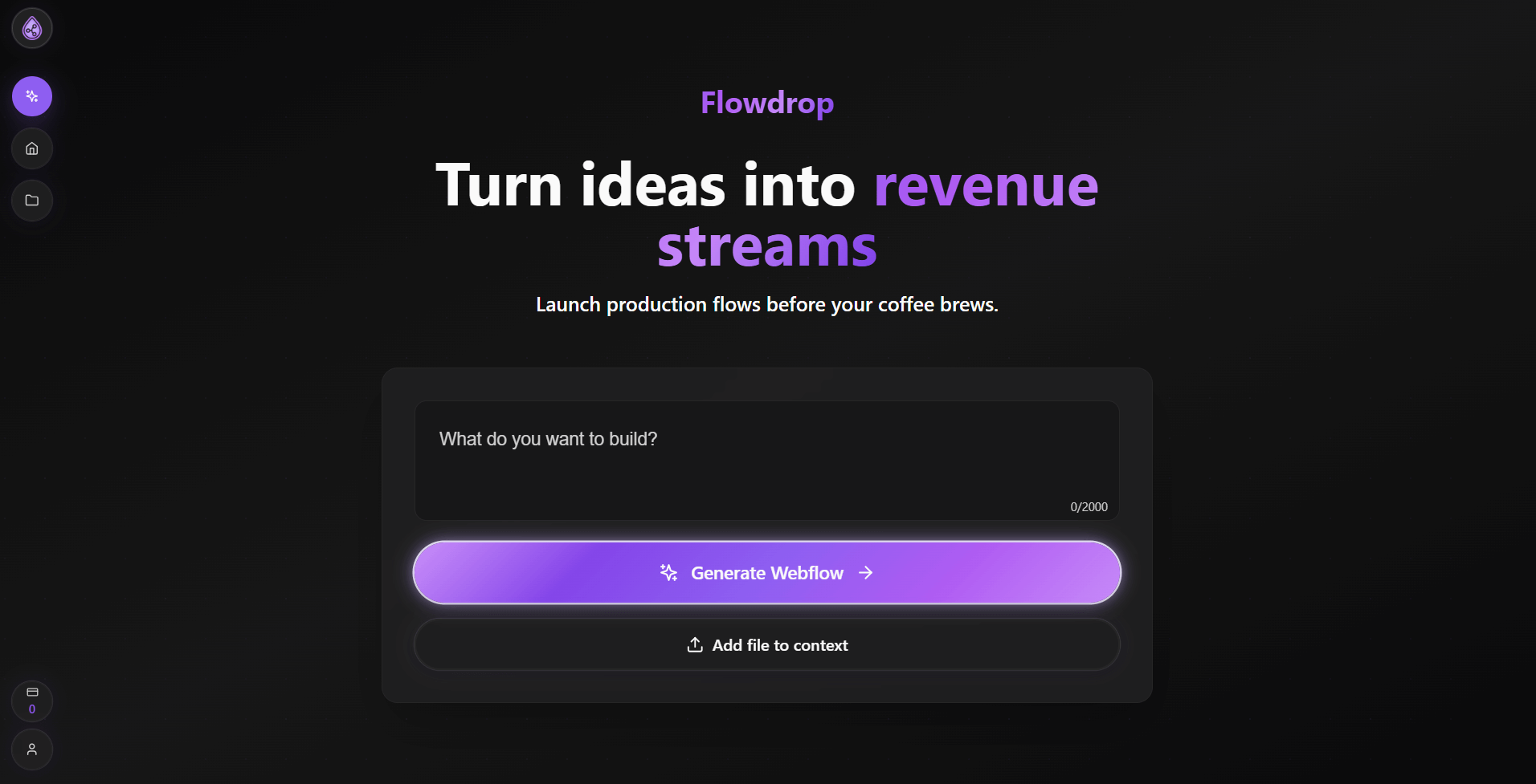 Flowdrop AI Workflow Generation - AI-powered interface for creating workflows through natural language descriptions